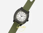 F.P. Journe Élégante Titalyt Beyaz Kadran Yeşil Kordon Super Clone ETA - 45 Derece Çapraz Kasa ve Kadran Görünümü — Kadran ve Bezel Görünümü