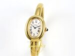 Cartier Baignoire Bayan ETA Saat 23mm x 7.1mm Sol Çapraz Kasa ve Bezel Dokusu Super Clone — Kadran ve Bezel Görünümü