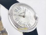 Cartier Ballon Blanc 30mm Çelik Beyaz Kadran Bayan Super Clone ETA Görünüm 3 — Kadran ve Bezel Görünümü