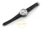 Cartier Calibre 42mm Çelik Beyaz Kadran Siyah Deri Kordon Erkek Super Clone ETA Görünüm 3 — Kadran ve Bezel Görünümü
