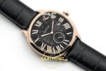 Cartier Drive Erkek ETA Saat 42.5mm x 43.5mm x 12.5mm Sol Çapraz Kasa ve Bezel Dokusu Super Clone — Kadran ve Bezel Görünümü