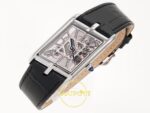 Cartier Prive Erkek ETA Saat 47.15mm x 26.2mm x 7.82mm Sol Çapraz Kasa ve Bezel Dokusu Super Clone — Kadran ve Bezel Görünümü