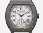 F.P. Journe Élégante Titalyt Beyaz Kadran Beyaz Kordon Super Clone ETA - Kadran, İbreler ve Saat 4:30 Hareket Dedektörü Makro — Kadran ve Bezel Görünümü