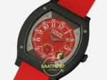 F.P. Journe Élégante Titalyt Kırmızı Kadran Kırmızı Kordon Super Clone ETA - Yatay Stüdyo Kasa ve Kordon Profili — Kadran ve Bezel Görünümü
