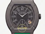 F.P. Journe Élégante Titalyt Siyah Kadran Zümrüt Yeşil Kordon Super Clone ETA - Kadran, İbreler ve Saat 4:30 Hareket Dedektörü — Kadran ve Bezel Görünümü