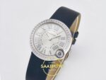 Cartier Ballon Blanc 30mm Çelik Beyaz Kadran Bayan Super Clone ETA Görünüm 4 — Kadran ve Bezel Görünümü