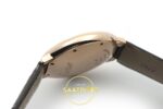 Cartier Ballon Bleu 36mm Rose Gold Beyaz Kadran Kahve Deri Kordon Bayan Super Clone ETA Görünüm 4 — Kadran ve Bezel Görünümü