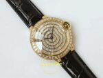 Cartier Ballon Bleu 42mm Sarı Altın Beyaz Kadran Erkek Super Clone ETA Görünüm 4 — Kadran ve Bezel Görünümü