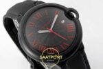 Cartier Ballon Bleu 42mm Çelik Siyah Kadran Erkek Super Clone ETA Görünüm 4 — Kadran ve Bezel Görünümü
