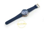 Cartier Calibre Diver 42mm Rose Gold Mavi Kadran Erkek Super Clone ETA Görünüm 4 — Kadran ve Bezel Görünümü