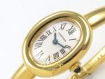 Cartier Baignoire Bayan ETA Saat 23mm x 7.1mm Yatay Kadran ve Çizilmez Safir Kristal Cam Derinliği Super Clone — Kadran ve Bezel Görünümü