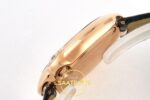 Cartier Ballon Blanc 30mm Rose Gold Gümüş Kadran Siyah Deri Kordon Bayan Super Clone ETA Görünüm 5 — Kadran ve Bezel Görünümü