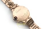 Cartier Ballon Bleu 33mm Rose Gold Beyaz Kadran Bayan Super Clone ETA Görünüm 5 — Kadran ve Bezel Görünümü