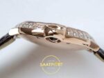 Cartier Ballon Bleu 42mm Rose Gold Beyaz Kadran Erkek Super Clone ETA Görünüm 5 — Kadran ve Bezel Görünümü