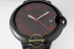 Cartier Ballon Bleu 42mm Çelik Siyah Kadran Erkek Super Clone ETA Görünüm 5 — Kadran ve Bezel Görünümü