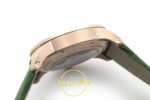 Cartier Calibre 42mm Rose Gold Beyaz Kadran Yeşil Deri Kordon Erkek Super Clone ETA Görünüm 5 — Kadran ve Bezel Görünümü