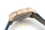 Cartier Calibre 42mm Rose Gold Beyaz Kadran Mavi Deri Kordon Erkek Super Clone ETA Görünüm 5 — Kadran ve Bezel Görünümü