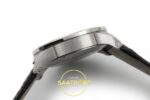 Cartier Calibre 42mm Çelik Beyaz Kadran Siyah Deri Kordon Erkek Super Clone ETA Görünüm 5 — Kadran ve Bezel Görünümü