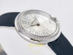 Cartier Ballon Blanc 30mm Çelik Beyaz Kadran Bayan Super Clone ETA Görünüm 6 — Kadran ve Bezel Görünümü