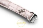 Cartier Ballon Bleu 36mm Çelik Pembe Kadran Pembe Deri Kordon Bayan Super Clone ETA Görünüm 6 — Kadran ve Bezel Görünümü