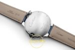 Cartier Ballon Bleu 42mm Çelik Mavi Kadran Mavi Deri Kordon Erkek Super Clone ETA Görünüm 6 — Kadran ve Bezel Görünümü