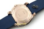 Cartier Calibre Diver 42mm Rose Gold Mavi Kadran Erkek Super Clone ETA Görünüm 6 — Kadran ve Bezel Görünümü