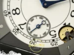 F.P. Journe Élégante Titalyt Beyaz Kadran Yeşil Kordon Super Clone ETA - Saat 6 Küçük Saniye ve Saat 4:30 Hareket Dedektörü — Kadran ve Bezel Görünümü