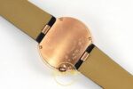 Cartier Ballon Blanc 30mm Rose Gold Gümüş Kadran Siyah Deri Kordon Bayan Super Clone ETA Görünüm 7 — Kadran ve Bezel Görünümü