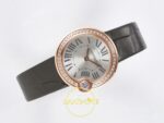 Cartier Ballon Blanc De Cartier Bayan ETA Saat 30mm Kurma Kolu Koruması ve 316L Çelik Gövde İşçiliği Super Clone — Kadran ve Bezel Görünümü