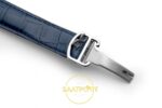 Cartier Ballon Bleu 42mm Çelik Mavi Kadran Mavi Deri Kordon Erkek Super Clone ETA Görünüm 7 — Kadran ve Bezel Görünümü