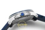 Cartier Calibre Diver 42mm Çelik Mavi Kadran Erkek Super Clone ETA Görünüm 7 — Kadran ve Bezel Görünümü