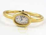 Cartier Baignoire Bayan ETA Saat 23mm x 7.1mm Arka Kapak Cartier Gravür ve Mekanizma Görünümü Super Clone — Kadran ve Bezel Görünümü