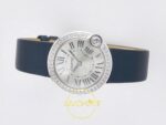 Cartier Ballon Blanc 30mm Çelik Beyaz Kadran Bayan Super Clone ETA Görünüm 8 — Kadran ve Bezel Görünümü
