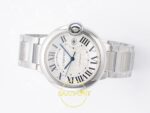 Cartier Ballon Bleu Erkek ETA Saat 42mm Arka Kapak Cartier Gravür ve Mekanizma Görünümü Super Clone — Kadran ve Bezel Görünümü