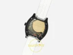 F.P. Journe Élégante Titalyt Beyaz Kadran Beyaz Kordon Super Clone ETA - Şeffaf Safir Arka Kapak ve Calibre 1210 Mekanizma Genel — Kadran ve Bezel Görünümü