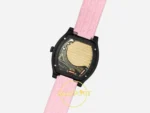 F.P. Journe Élégante Titalyt Beyaz Kadran Pembe Kordon Super Clone ETA - Şeffaf Safir Arka Kapak ve Calibre 1210 Mekanizma Genel — Kadran ve Bezel Görünümü