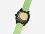 F.P. Journe Élégante Titalyt Siyah Kadran Açık Yeşil Kordon Super Clone ETA - Şeffaf Safir Arka Kapak ve Calibre 1210 Mekanizma — Kadran ve Bezel Görünümü