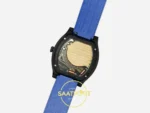 F.P. Journe Élégante Titalyt Siyah Kadran Kobalt Mavi Kordon Super Clone ETA - Şeffaf Safir Arka Kapak ve Calibre 1210 Mekanizma — Kadran ve Bezel Görünümü