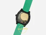F.P. Journe Élégante Titalyt Siyah Kadran Zümrüt Yeşil Kordon Super Clone ETA - Şeffaf Safir Arka Kapak ve Calibre 1210 Mekanizma — Kadran ve Bezel Görünümü