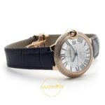 Cartier Ballon Bleu 36mm Rose Gold Taşlı Beyaz Kadran Bayan Super Clone ETA Görünüm 9 — Kadran ve Bezel Görünümü