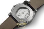 Cartier Calibre 42mm Çelik Beyaz Kadran Siyah Deri Kordon Erkek Super Clone ETA Görünüm 9 — Kadran ve Bezel Görünümü