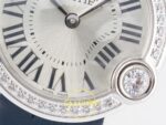 Cartier Ballon Blanc 30mm Çelik Beyaz Kadran Bayan Super Clone ETA Görünüm 10 — Kadran ve Bezel Görünümü