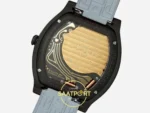 F.P. Journe Élégante Mamco Edition Siyah-Gri Kadran Gri Kordon Super Clone ETA - Calibre 1210 Elektromekanik Kalibre Arka Kapak — Kadran ve Bezel Görünümü