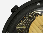 F.P. Journe Élégante Titalyt Bordo Kadran Mercan Kırmızı Kordon Super Clone ETA - Arka Kapak Elegante Gravürü ve Kasa İşçiliği — Kadran ve Bezel Görünümü