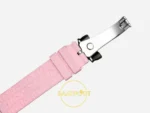 F.P. Journe Élégante Titalyt Beyaz Kadran Pembe Kordon Super Clone ETA - FKM Kauçuk Kordon ve Klips İç Yüzey Detayı — Kadran ve Bezel Görünümü