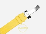 F.P. Journe Élégante Titalyt Beyaz Kadran Sarı Kordon Super Clone ETA - FKM Kauçuk Kordon ve Klips İç Yüzey Detayı — Kadran ve Bezel Görünümü
