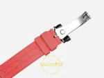F.P. Journe Élégante Titalyt Bordo Kadran Mercan Kırmızı Kordon Super Clone ETA - FKM Kauçuk Kordon ve Klips İç Yüzey Detayı — Kadran ve Bezel Görünümü