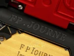 F.P. Journe Élégante Titalyt Kırmızı Kadran Kırmızı Kordon Super Clone ETA - Exclusive and Patented System Bakır Bobin ve Devre — Kadran ve Bezel Görünümü