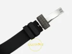F.P. Journe Élégante Titalyt Siyah-Gri Kadran Siyah Kordon Super Clone ETA - Invenit et Fecit Arka Kapak Gravürü ve Kordon Makrosu — Kadran ve Bezel Görünümü