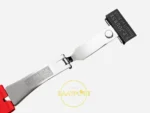F.P. Journe Élégante Titalyt Kırmızı Kadran Kırmızı Kordon Super Clone ETA - FKM Kauçuk Kordon ve Katlanır Titanyum Klips Kapalı — Kadran ve Bezel Görünümü
